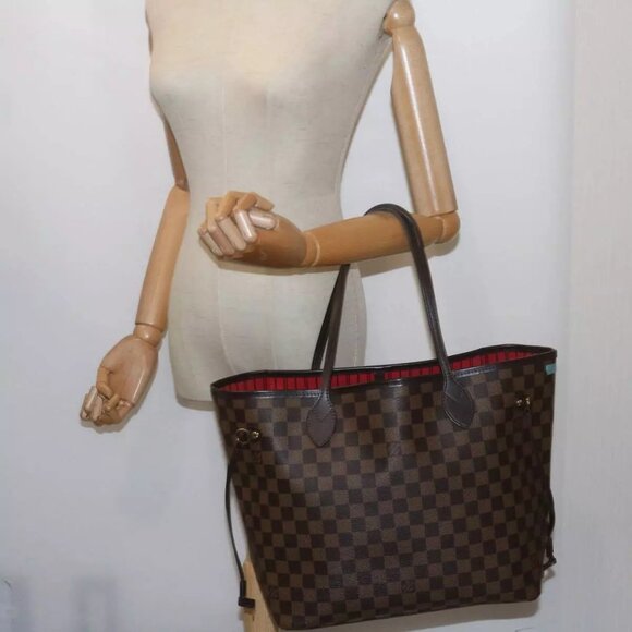 LOUIS VUITTON Damier Ebene Neverfull MM Tote Bag LV Auth - Picture 16 of 16
